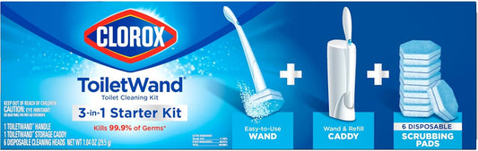 Toiletwand Toilet Cleaning Kit, Toiletwand, Caddy and 6 Refills, Pack of 6 (Pack May Vary)