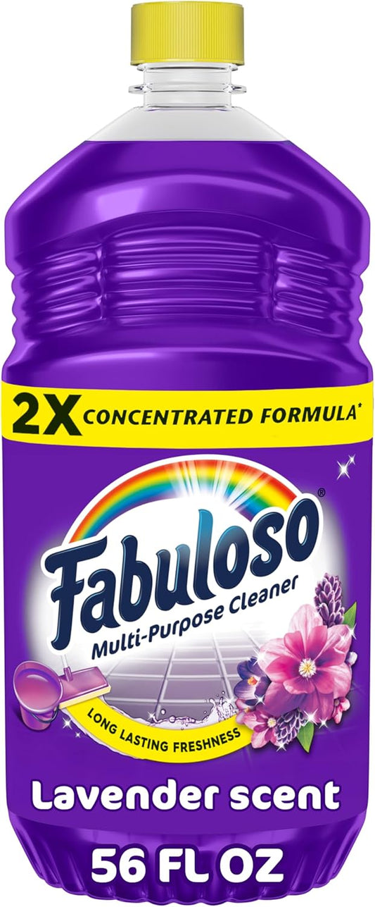 Multi-Purpose Cleaner & Floor Cleaner, 2X Concentrated, Lavender Scent, 56 Fluid Ounces