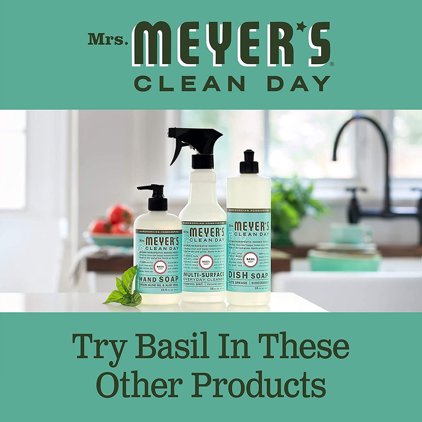 Mrs. Meyer'S Clean Day Dryer Sheets, Softens Fabric, Reduces Static, Cruelty Free Formula, Basil Scent, 80 Count